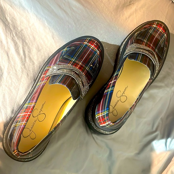 Jessica Simpson Plaid Loafers size 10M - Picture 2 of 5